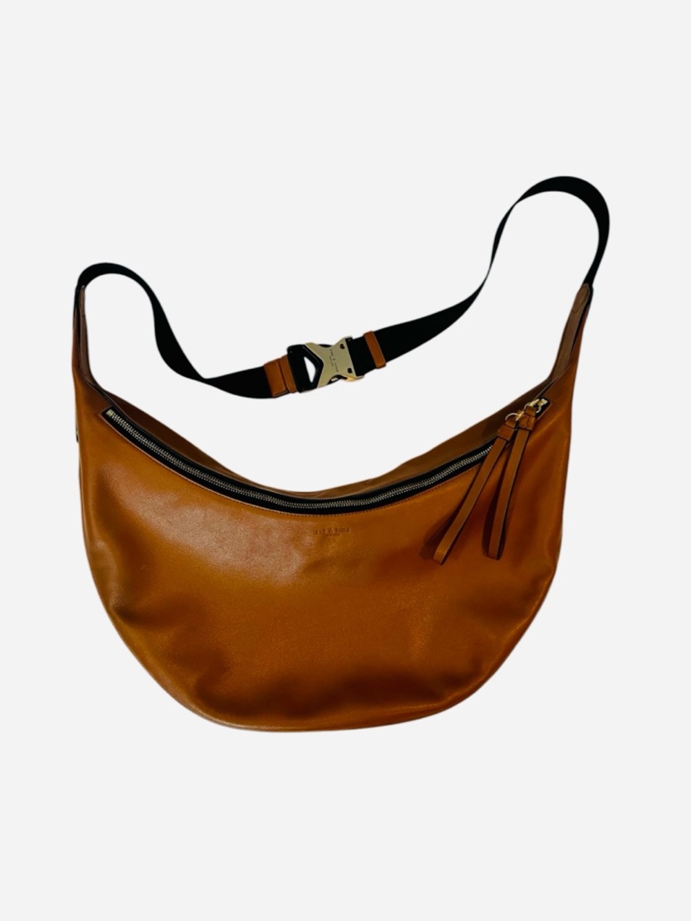 Rag & Bone Riser crossbody Leather Hobo Shoulder Bag in Cognac - Picture 5 of 9